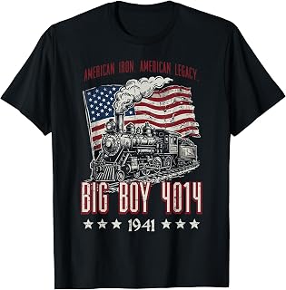 Big Boy 4014 American Steam Train Vintage Men Women Kids T-Shirt