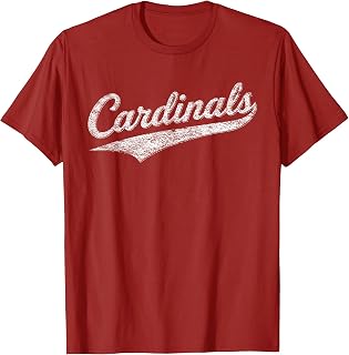 Cardinals School Sports Fan Team Spirit Distressed Vintage T-Shirt