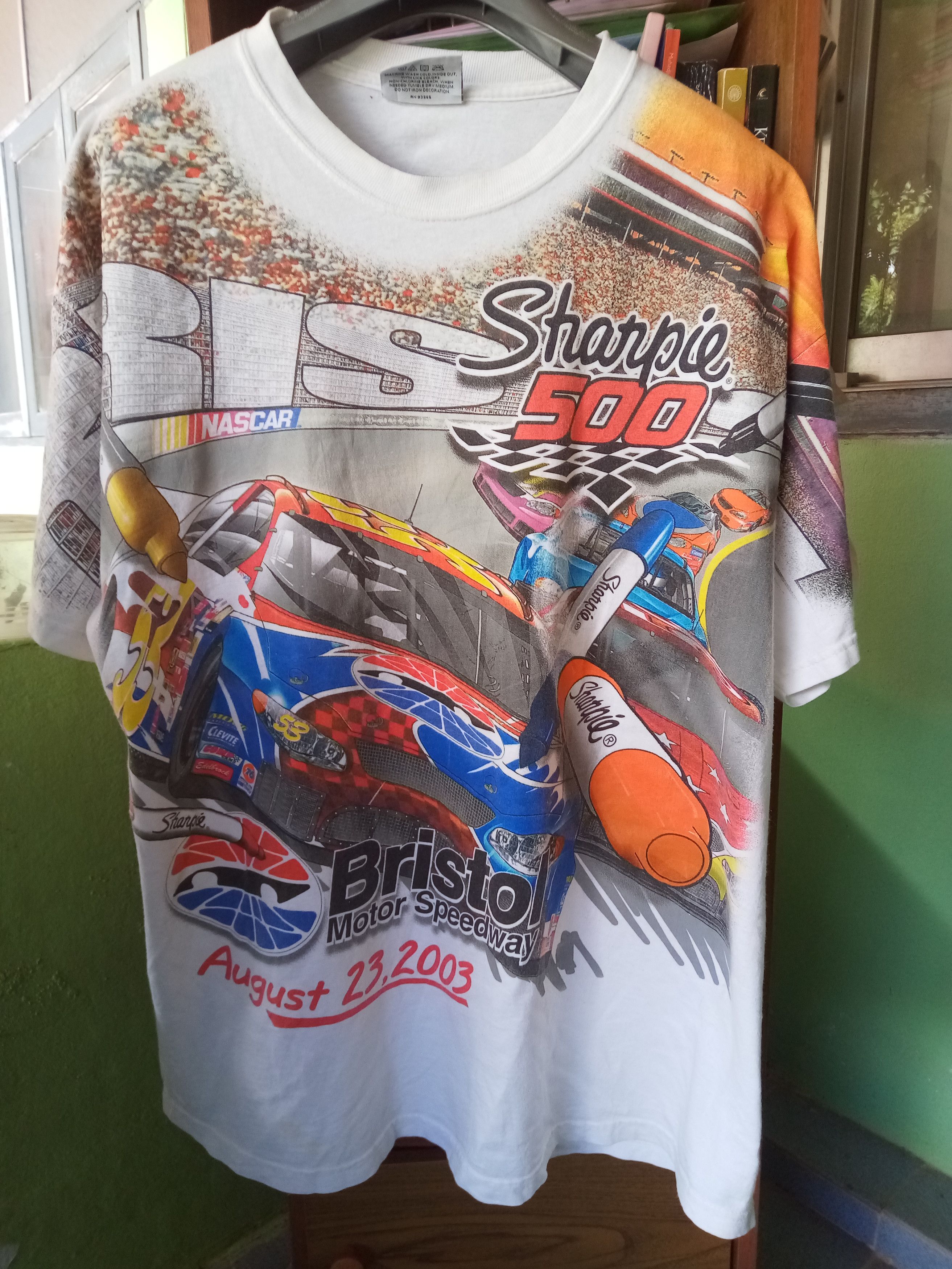 Nascar X Vintage Vintage Nascar Bristol Overprint Sharpie Lubricant 76 2003 T-Shirts, Hoodie, Sweatshirt | PodTeesHub.com