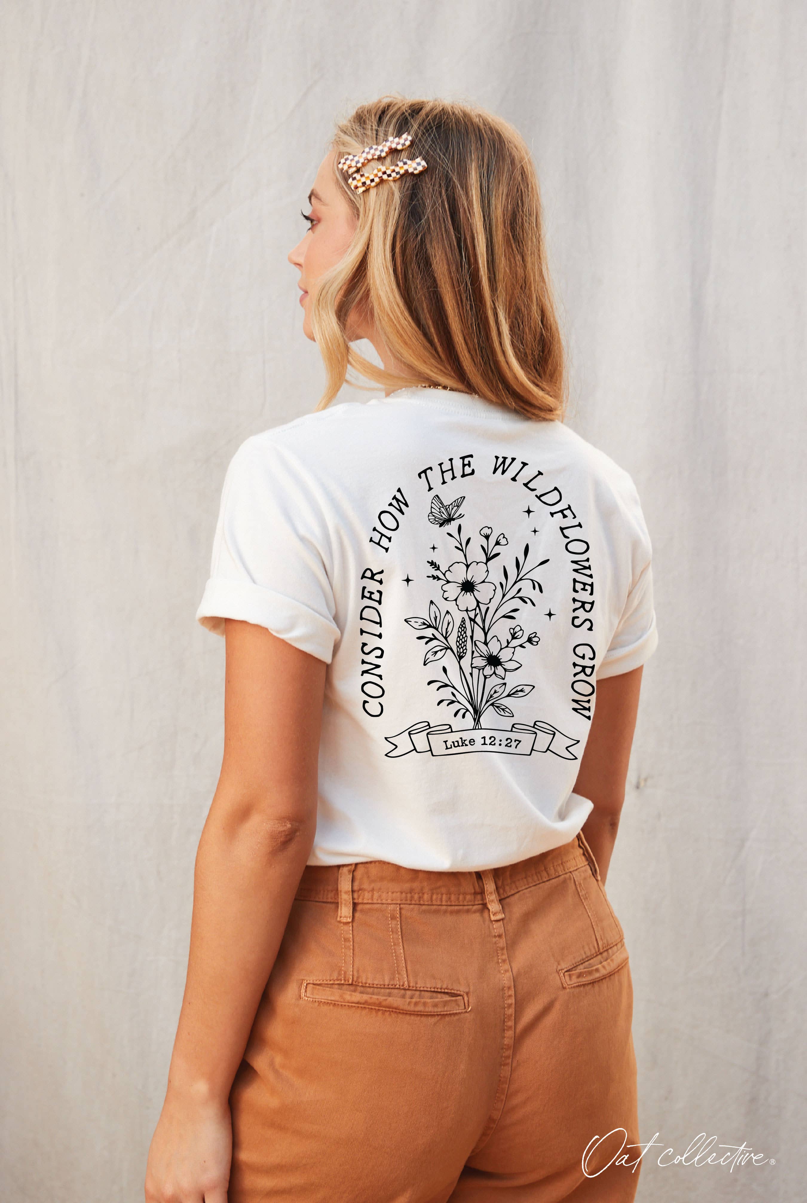 Wildflowers Grow  Front and Back Graphic T-Shirt Hoodie, Sweatshirt | PodTeesHub.com