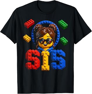 Building Blocks Boy Girl Birthday Sister Sis T-Shirt
