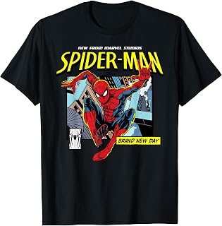 Studios Spider-Man BND Movie 2026 Rooftop Comic Panel T-Shirt