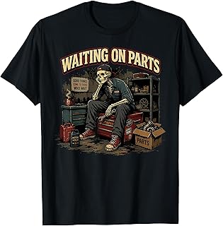 Waiting On Parts Tee Car Technician Men Auto Repair Mechanic T-Shirt
