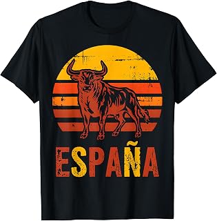 Spain Bull Retro Sunset Vintage Travel T-Shirt
