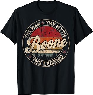 Vintage The Men The Myth Boone Legends Gift for Men Women T-Shirt