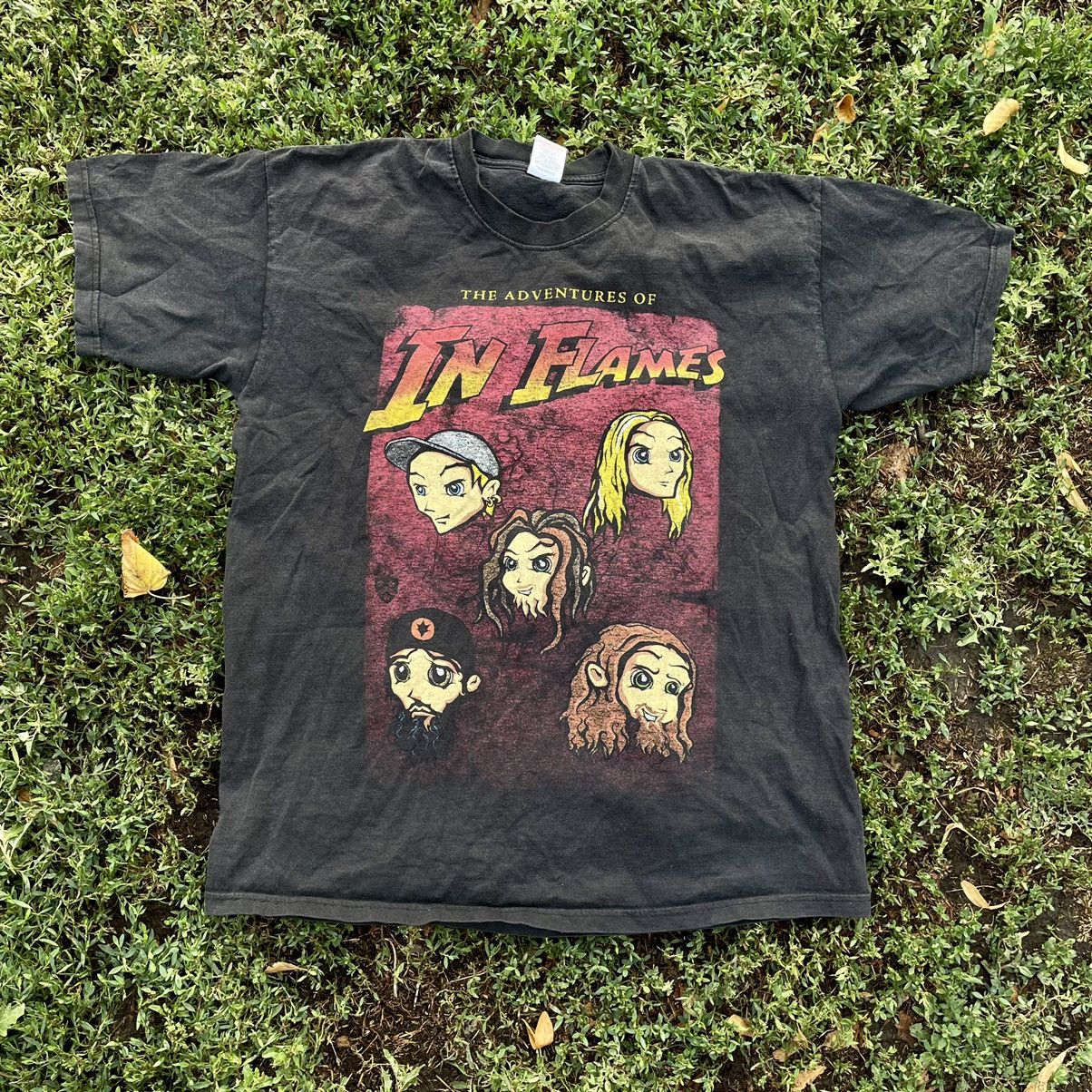 Band Tees Vintage Y2k In Flames Adventure Face Horror Rock Band Hoodie, Sweatshirt | PodTeesHub.com