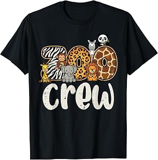 Zoo Crew Safari Animals Cute Jungle Matching Women Men Kids T-Shirt