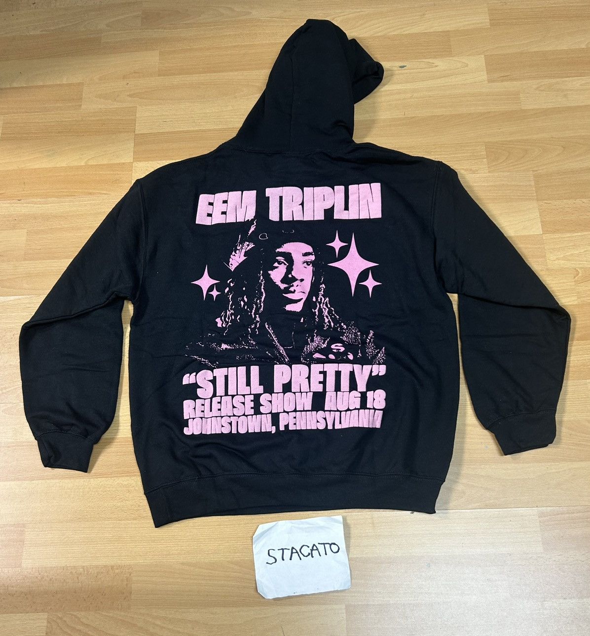 Band Tees Eem Triplin Still Pretty Hoodie Black Sweatshirt | PodTeesHub.com