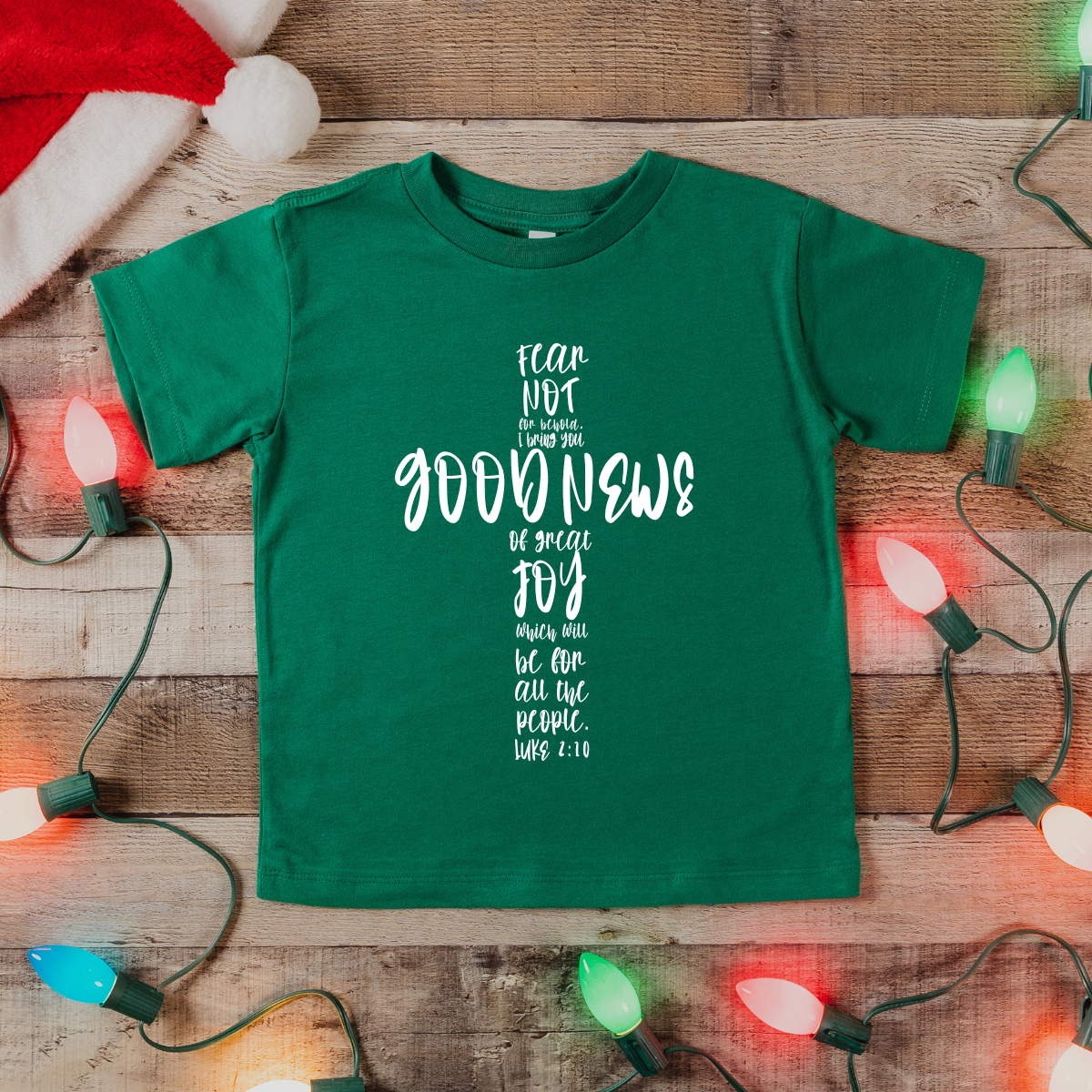 Good News of Great Joy Cross Christmas Toddler Shirt Hoodie, Sweatshirt | PodTeesHub.com