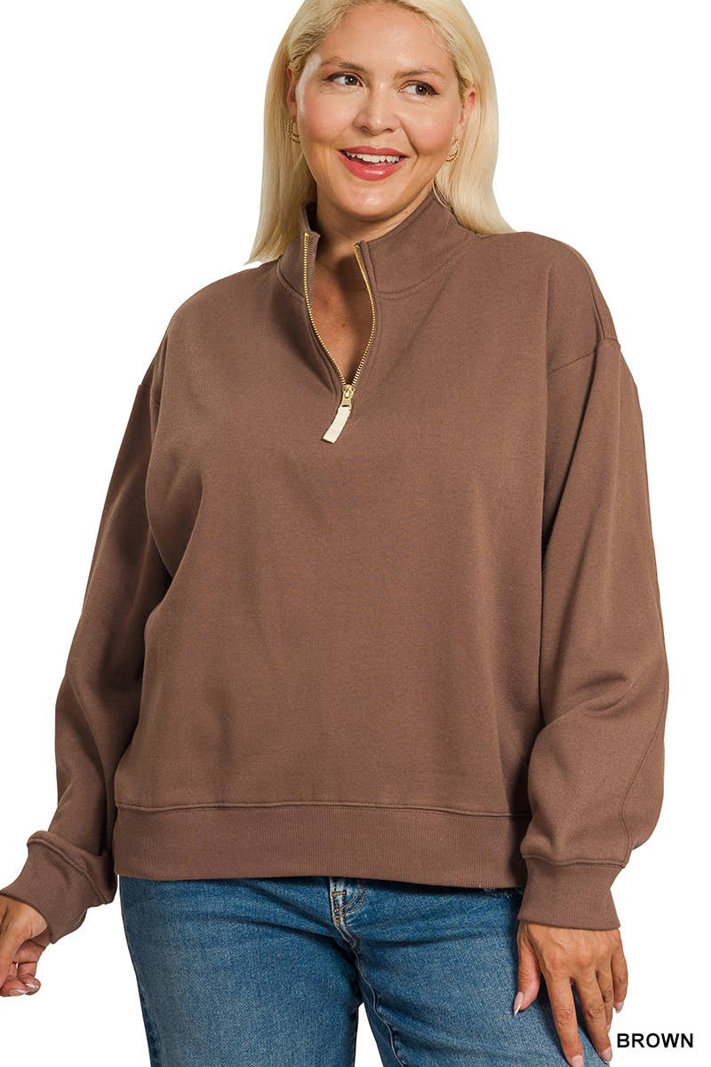 , 0827 Plus Fleece Half Zip Sweatshirt SI-28663 T-Shirts, Hoodie | PodTeesHub.com