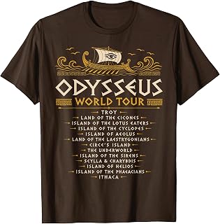 Odyssey Homer Dark Academia Odysseus World Tour T-Shirt