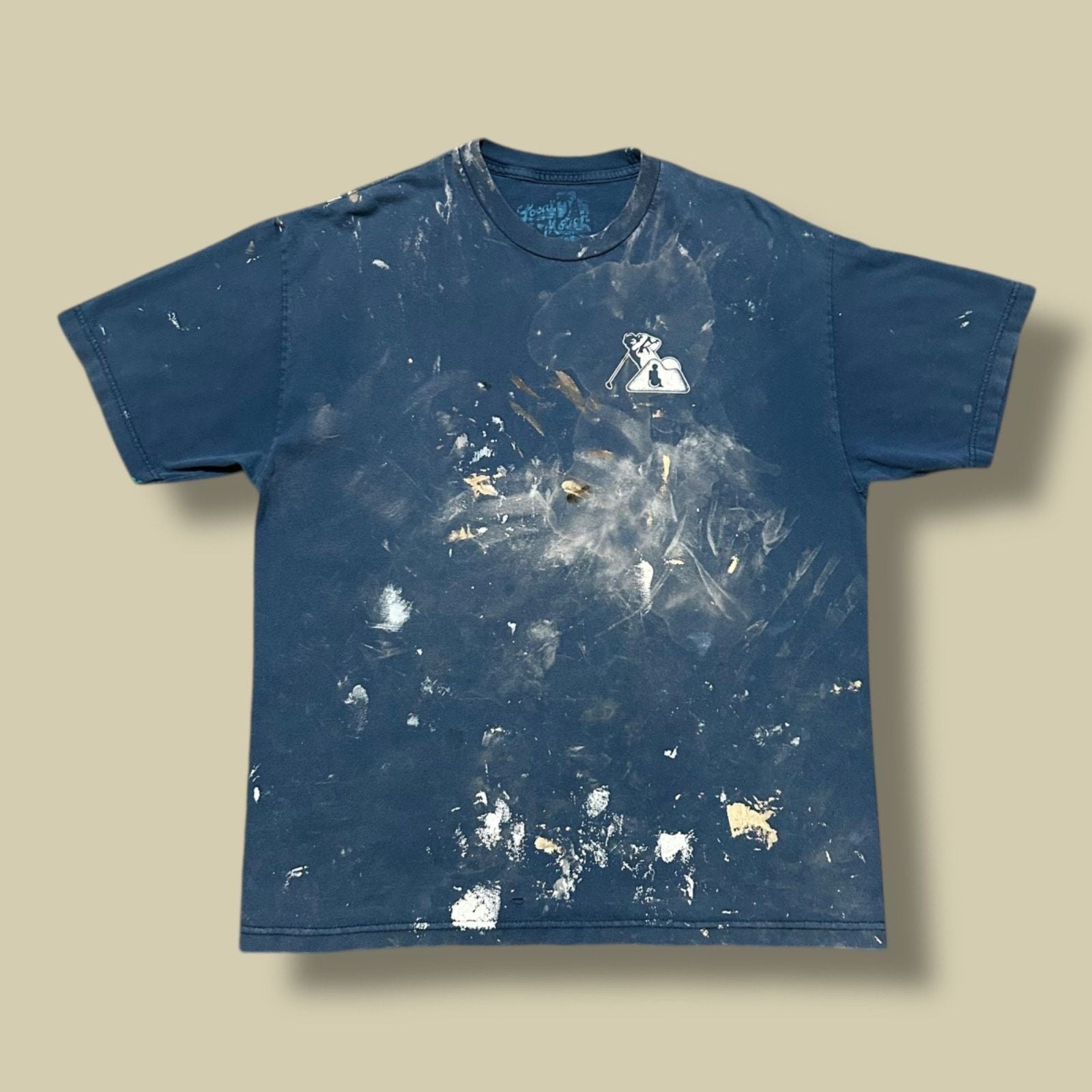 Vintage Thrashed Shirt Paint Splatter Sun Faded Graphic Tee Y2k Xl Hoodie, Sweatshirt | PodTeesHub.com
