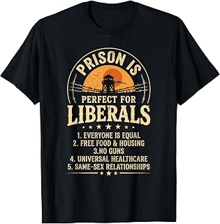 Vintage Prison is Perfect for Liberals Quote for Men Women T-Shirt