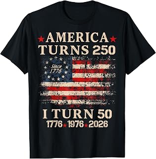 Vintage America Turns 250 I Turn 50 1976 50Th Birthday T-Shirt