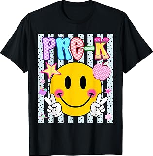 Back to School Striped Pre-K Vibes Teacher Kids Boys Prek T-Shirt