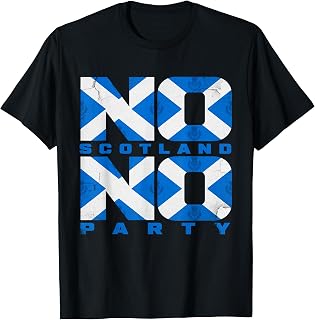Scottish Fan Scotland Flag Retro No Scotland No Party T-Shirt