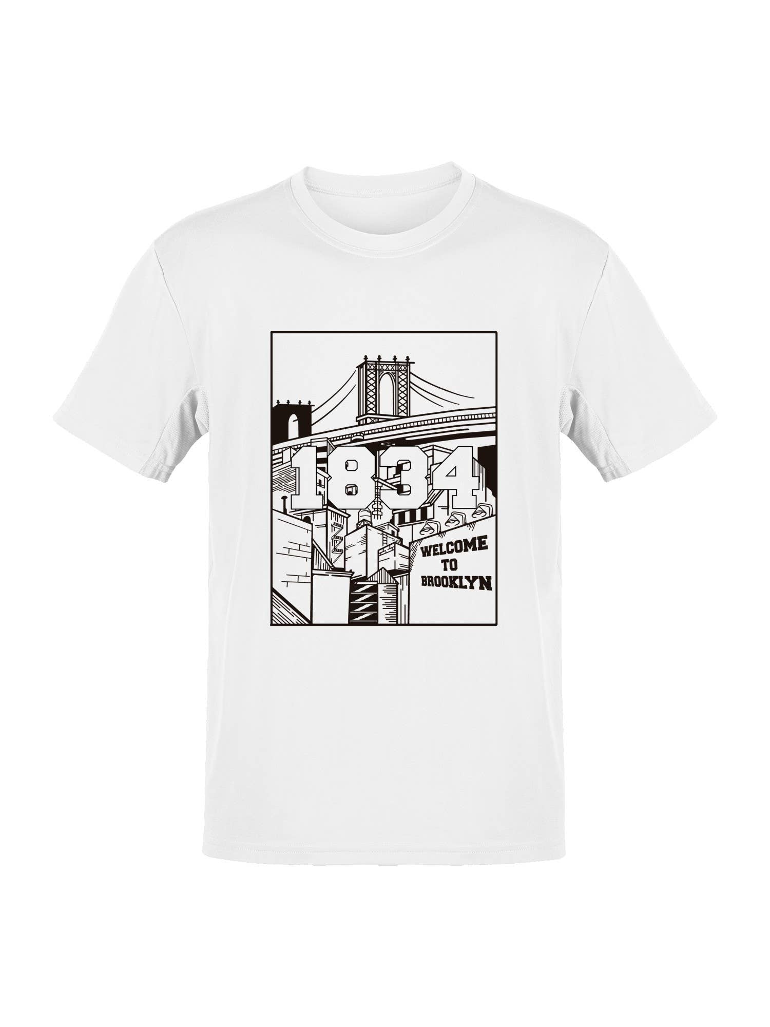 Brooklyn Bridge Art Print Men's T-Shirt Hoodie, Sweatshirt | PodTeesHub.com