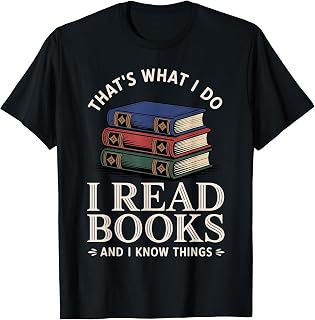 Funny Bookworm Art for Men Women Book Reading Book Reader T-Shirt