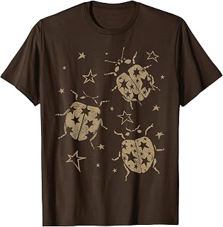 Cute Ladybug y2k Grunge 2000s Alt 90s Vintage Star Dots Teen T-Shirt