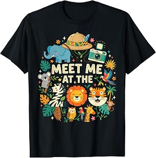 Meet Me At The Zoo Safari Animal Theme T-Shirt
