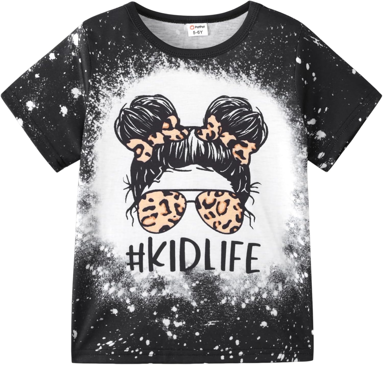 Girls Crewneck Short Sleeve Graphic Tees Animal Print Shirts Cute Summer Outfits 5-12 Years