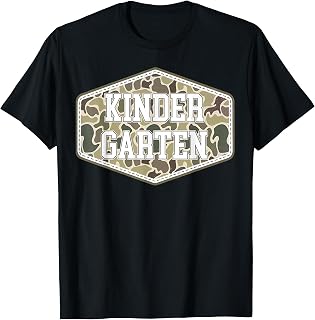 Camo Kindergarten Boy Back to School Students Teachers T-Shirt