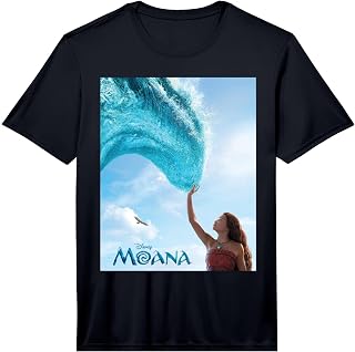 Moana Live-Action Movie 2026 Ocean Wave & Logo Poster Performance T-Shirt