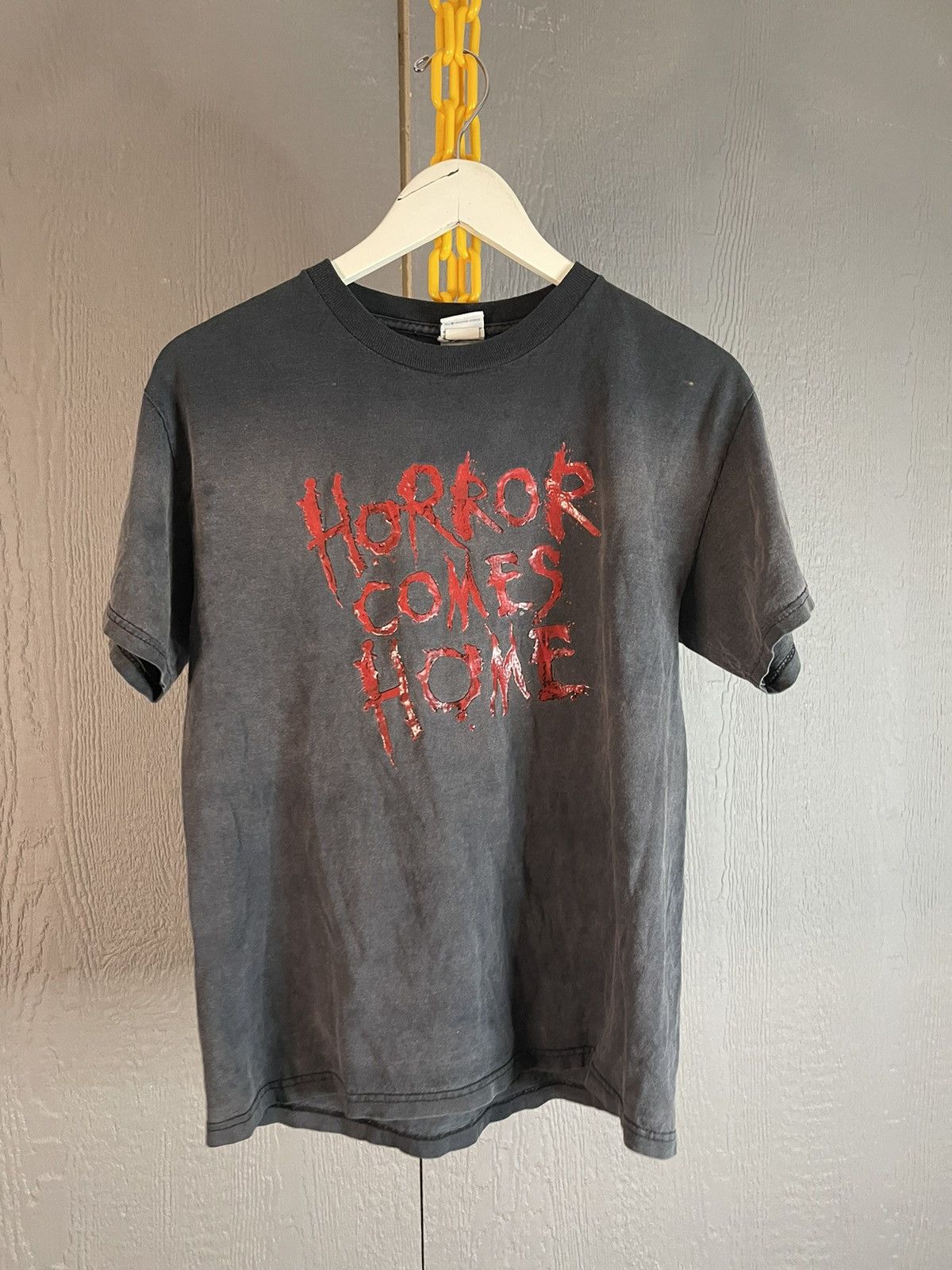 Vintage Faded Horror Comes Home Horror Tee Hoodie, Sweatshirt | PodTeesHub.com