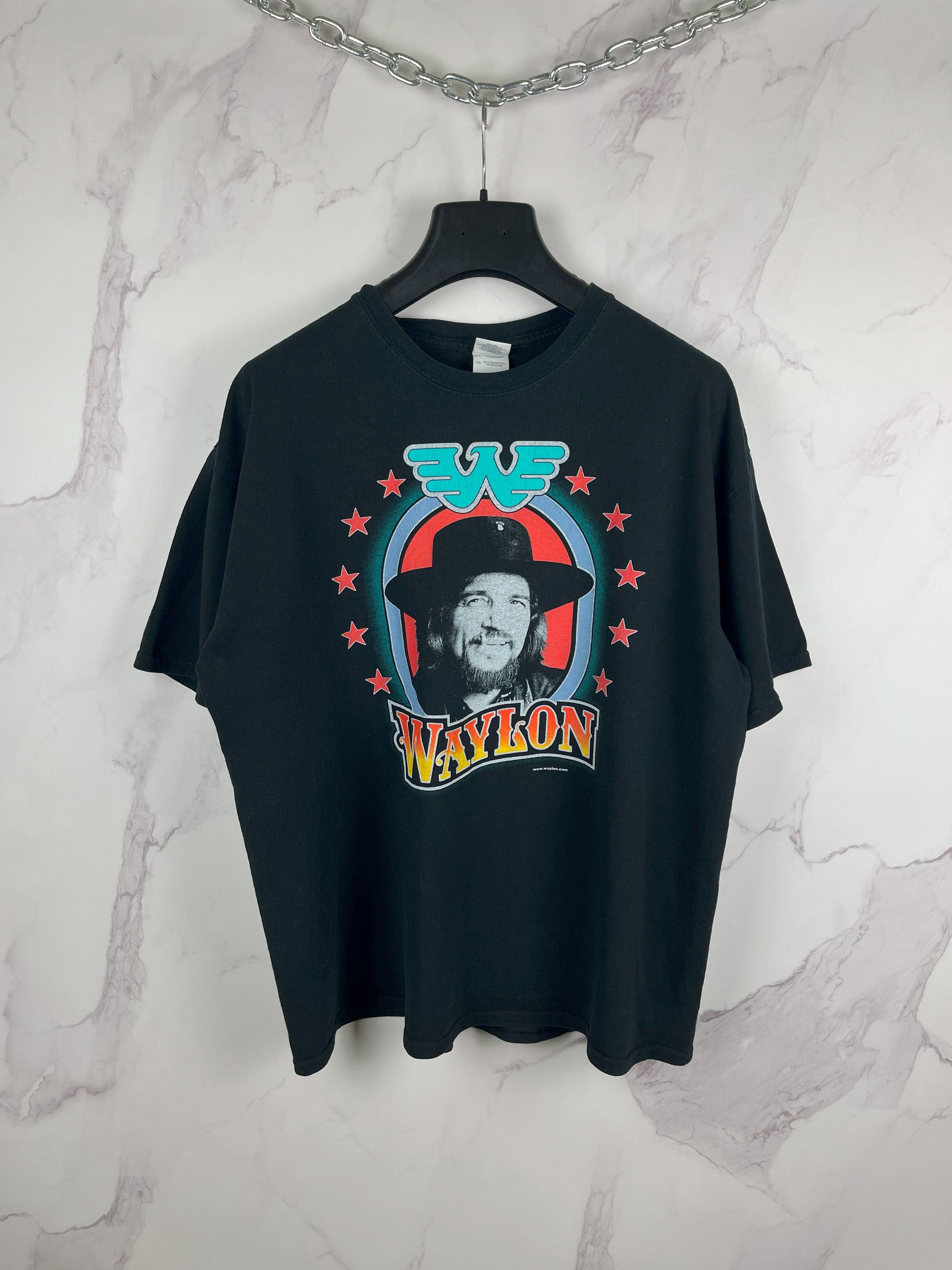 Band Tees Vintage Waylon Jennings Concert T Shirt Big Logo Size Xl Hoodie, Sweatshirt | PodTeesHub.com