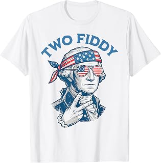 Two Fiddy 4th of July George Washington 250 Funny T-Shirt