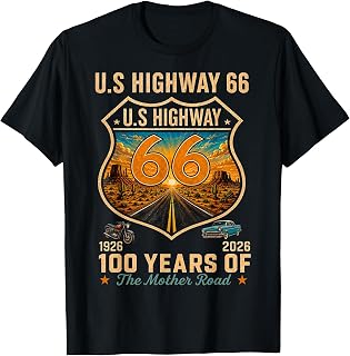 Vintage Highway 66 Mother Road Anniversary100 Years US T-Shirt