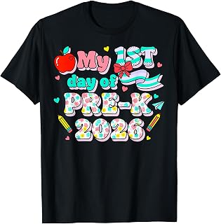 My 1st Day of Pre-K 2026 First Day of School Kids Girls T-Shirt