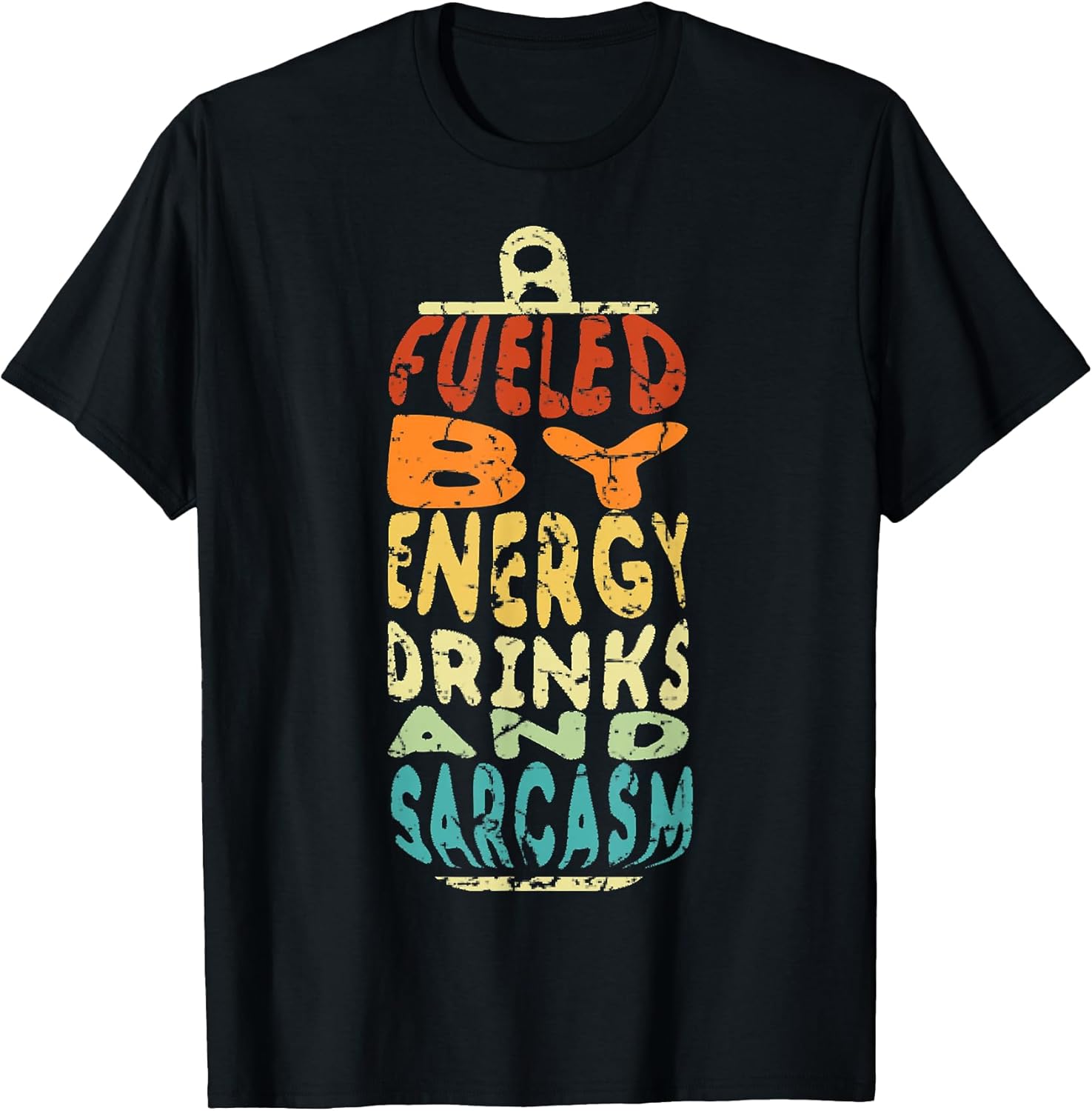 Funny Retro Sarcastic Energy Drink Caffeine Lover T-Shirt