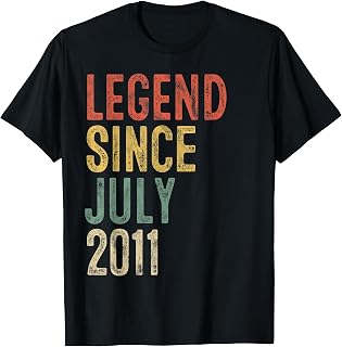 Legend Since July 2011 15th Birthday Boy Girl 15 Year Old T-Shirt