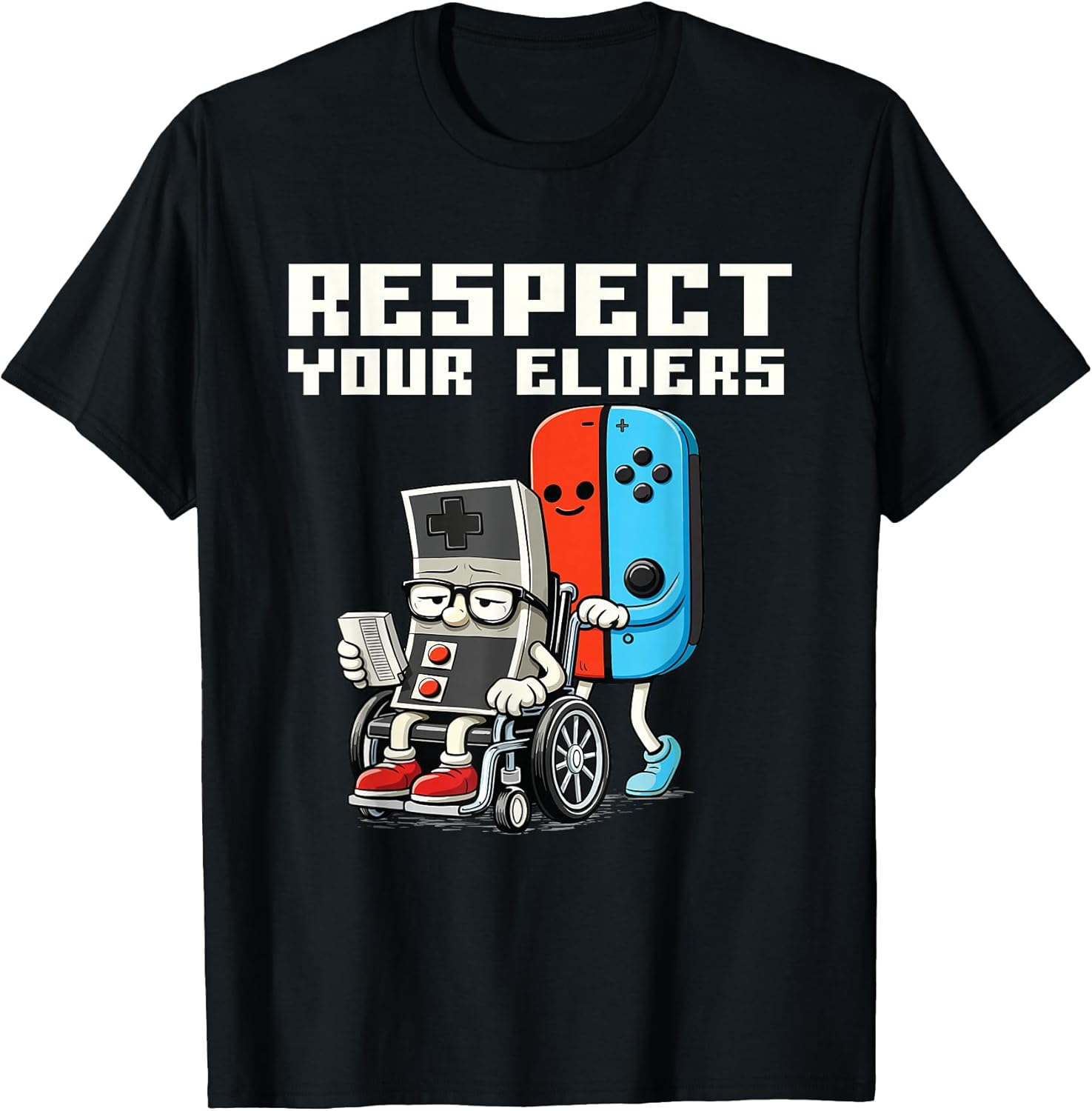 Respect Your Elders - Gaming Lover Gamer Video Games T-Shirt