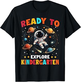 Ready to Explore Kindergarten Astronaut Back to School Boys T-Shirt