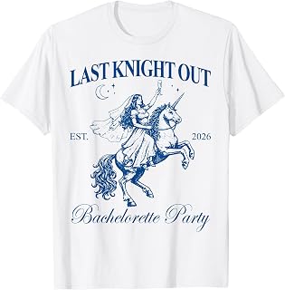 Last Knight Out Bachelorette Party Est 2026 Medieval Bride T-Shirt