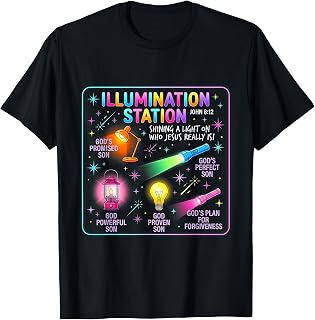 Illumination Station Christian VBS Kids Graphic Gift Design T-Shirt