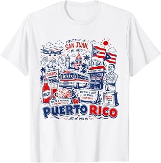Vintage First Time in San Juan Puerto Rico Family Vacation T-Shirt