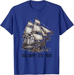 Tall Ships 1776 2026 Historic Design T-Shirt