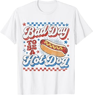 Bad Day to Be A Hot Dog Funny BBQ Grilling 4th of July BBQ T-Shirt
