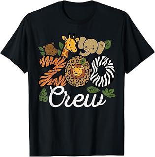 Zoo Crew Animals Safari Wildlife Matching Kids Men Women T-Shirt