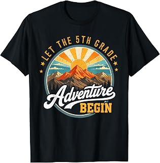 Let the 5th Grade Adventure Begin Back to School Teacher Kid T-Shirt