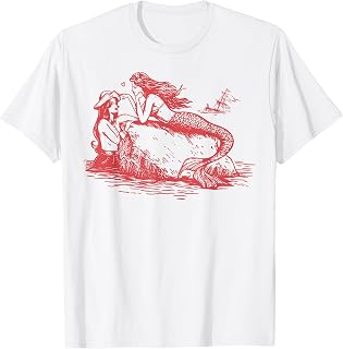 Sapphic Mermaid Lesbian Love Sapphic Subtle Fruity Month T-Shirt