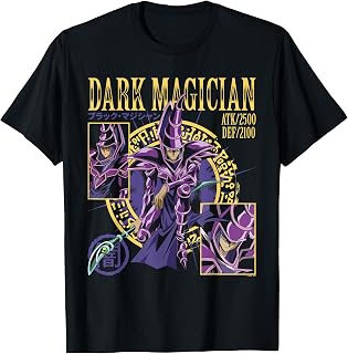 Dark Magician Collage and Stats Card Game Anime T-Shirt