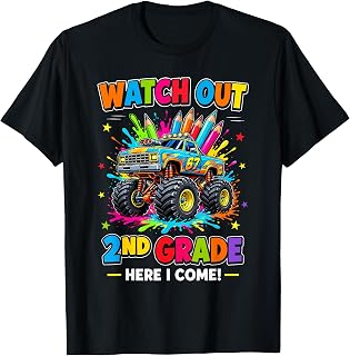 Watch Out 2nd Grade Here I Come Truck Back to School Boy Kid T-Shirt