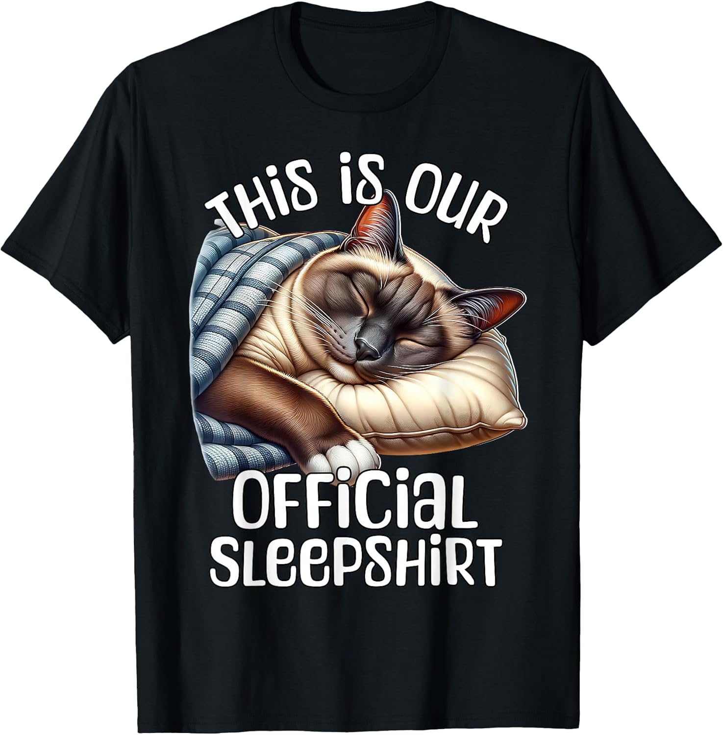 Siamese Cat Pajama For Cat Lover Siamese Cat T-Shirt