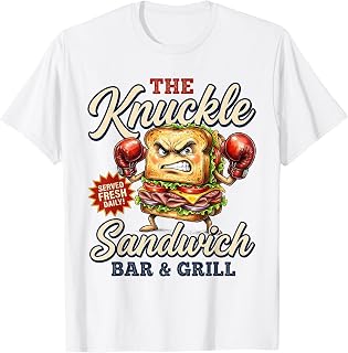 Vintage Knuckle Sandwich Bar Grill Funny Boys Christmas T-Shirt