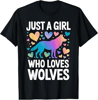 Best Wolf Design for Women Girls Animal Wolves Wolf Lover T-Shirt
