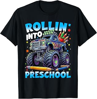 Back to School First Day Truck Rollin' Into Preschool Boys T-Shirt